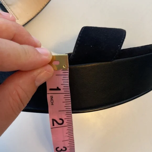 Nine West Dreamz Black Leather and Suede Wedge Sandals (Size 8.5) - Picture 14 of 14